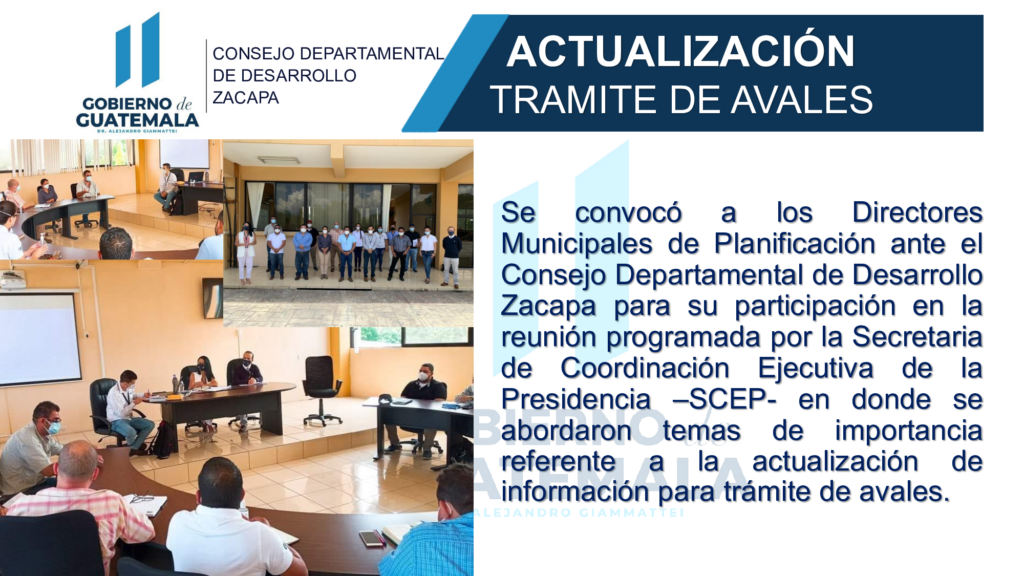 Actualización sobre información para trámite de aváles