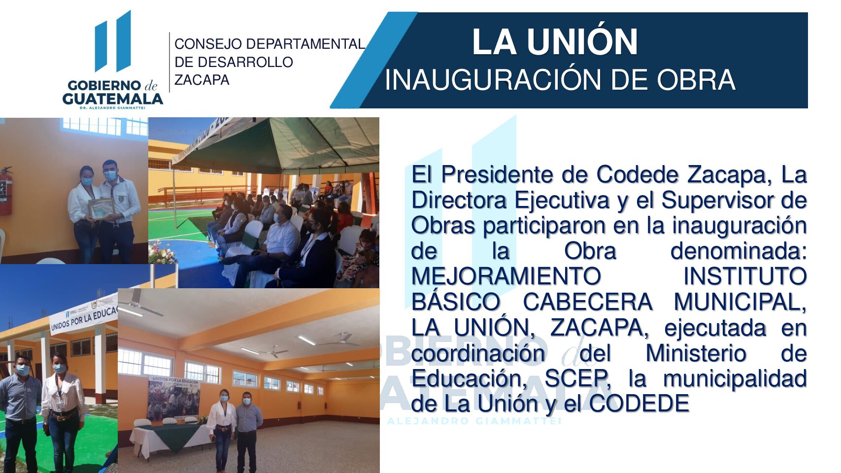 Inauguración Instituto Básico Cabecera Municipal